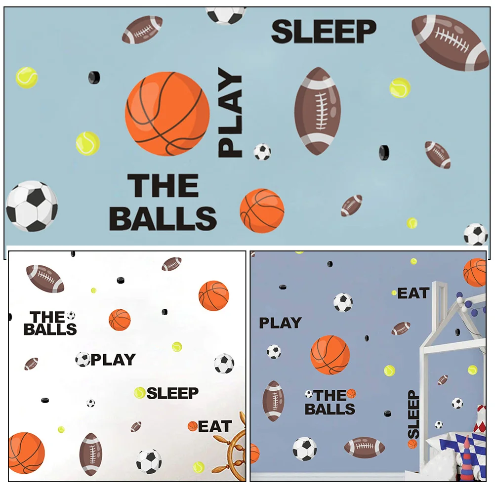 

2pcs Ball Theme Stickers Sports Ball Stickers For Diy Scrapbook Classroom Decor Basketball Soccer Tennis Baseball Badminton