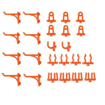 10pcs Hanging Board Hole Hook Garage Organizer Wall-Mounted Storage Rack Car Repair Tools Workshop Storage Hardware Fastener