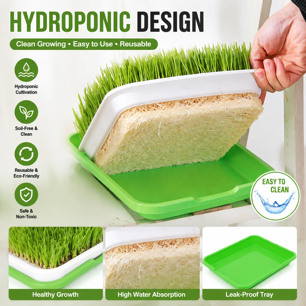 Bandeja de germinación hidropónica sin suelo, bandeja de germinación para semillas de plantas, maceta de jardín, sistema de cultivo hidropónico sin suelo de doble capa en forma de arco