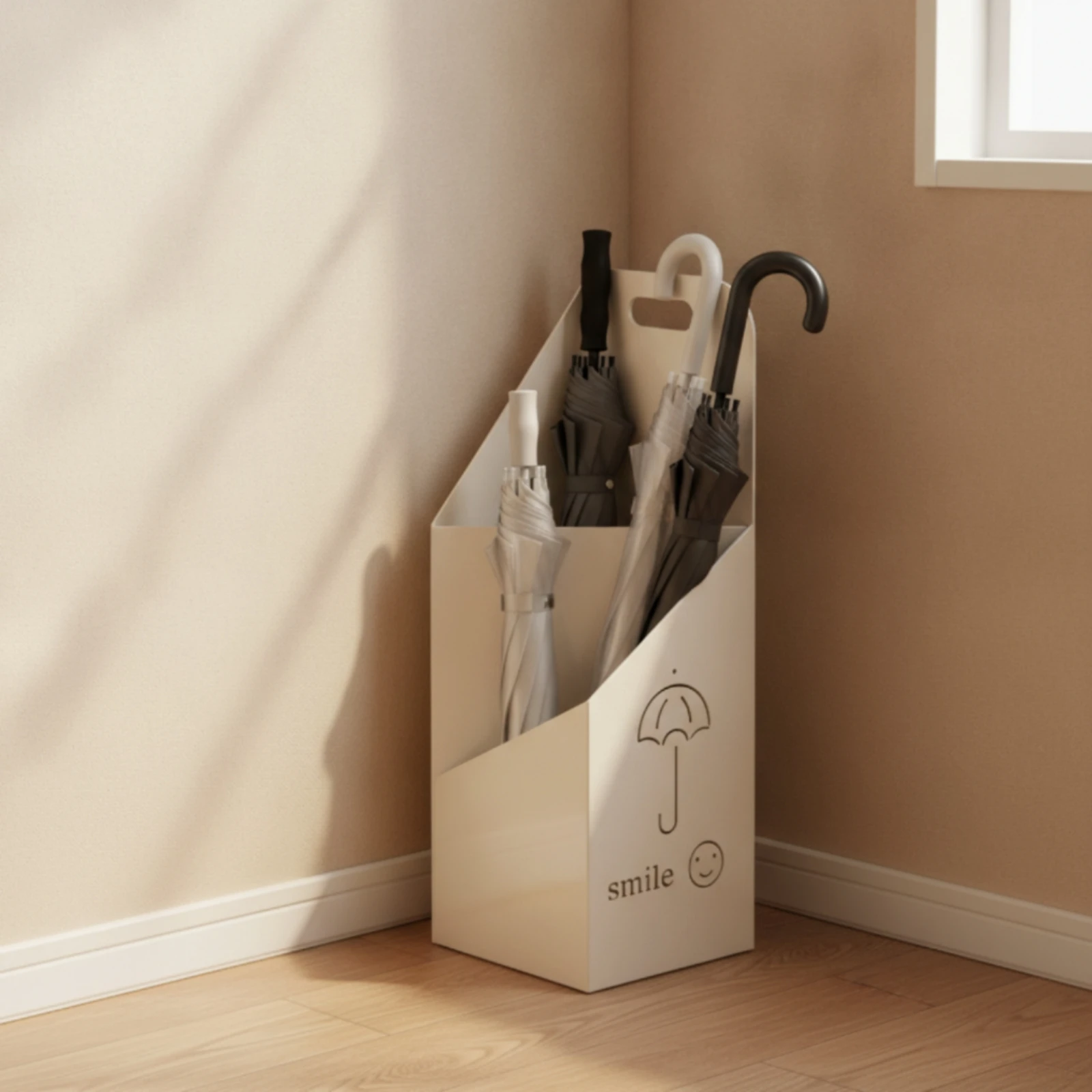 Umbrella Storage Rack Rectangular Umbrella Stand Organizer Space-Saving Holder Compact for Entryway, Foyer
