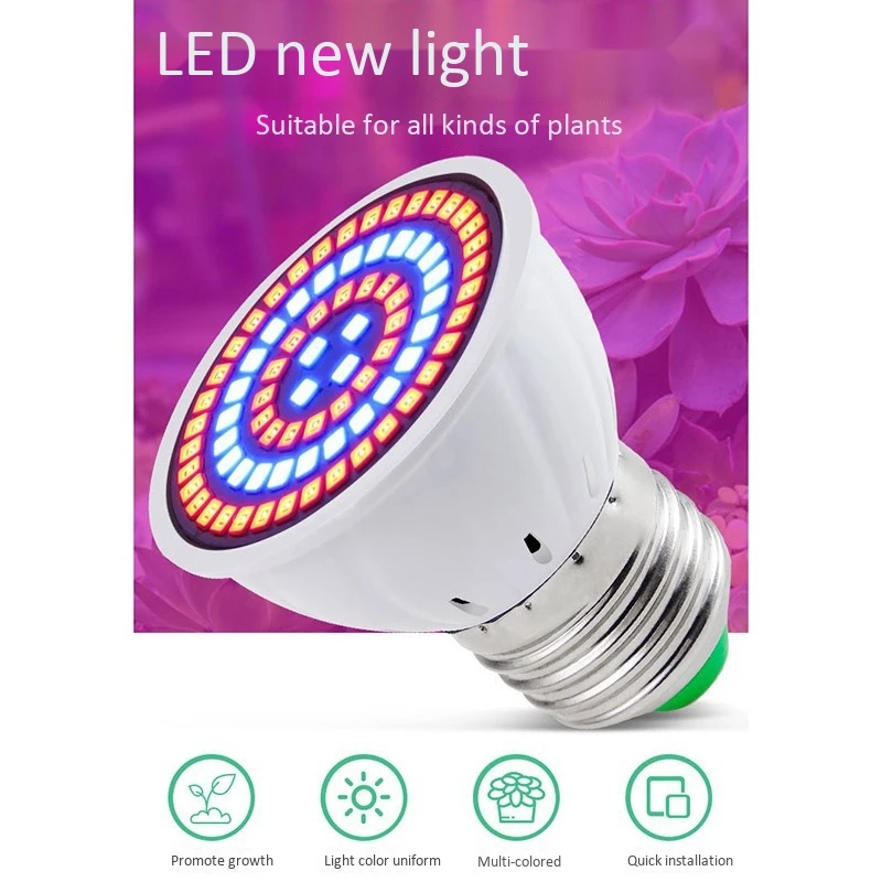 E27 80 Leds Plant Grow Lamp Led Full Spectrum Growth Light Bulbs Seedling Flower Phyto Lamp For Indoor Hydroponic Plants