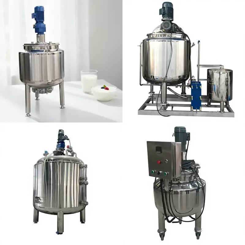for Stainless Steel  Tank for Milk and Production Electric Heating and Mixer Double Heating Cooling Mixer