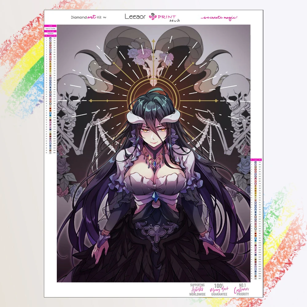

5d Diy Diamond Painting Anime Girls Albedo Nino Nakano Casual Outfit Full Diamond Mosaic Embroidery Cross Stitch Kits Home Decor