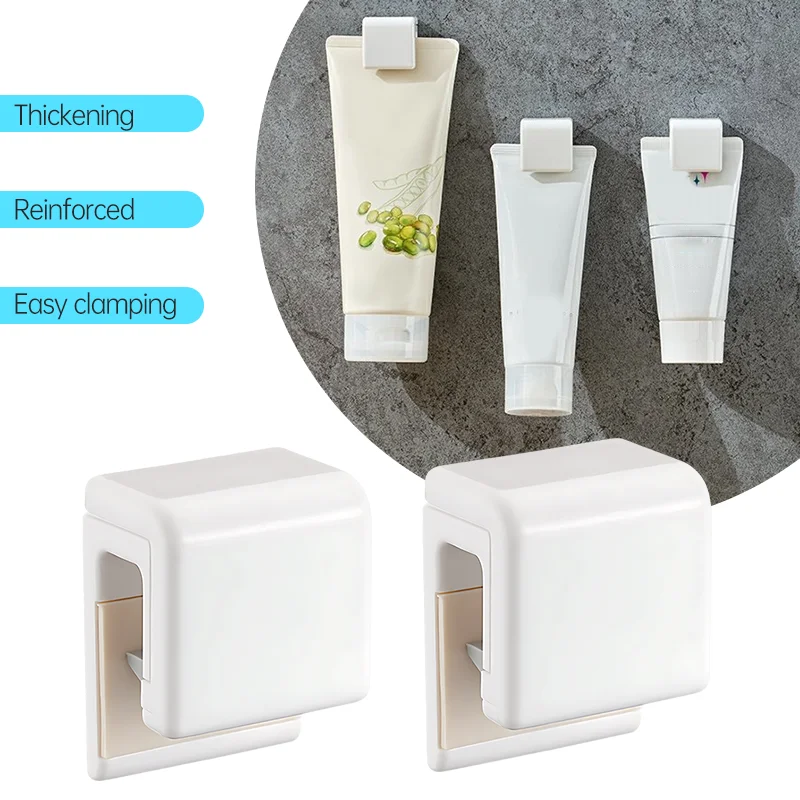 Punch-free Toothpaste Holder Wall-mounted Toothpaste Squeezer Storage Rack Facial Cleanser Storage Rack Bathroom Accessories