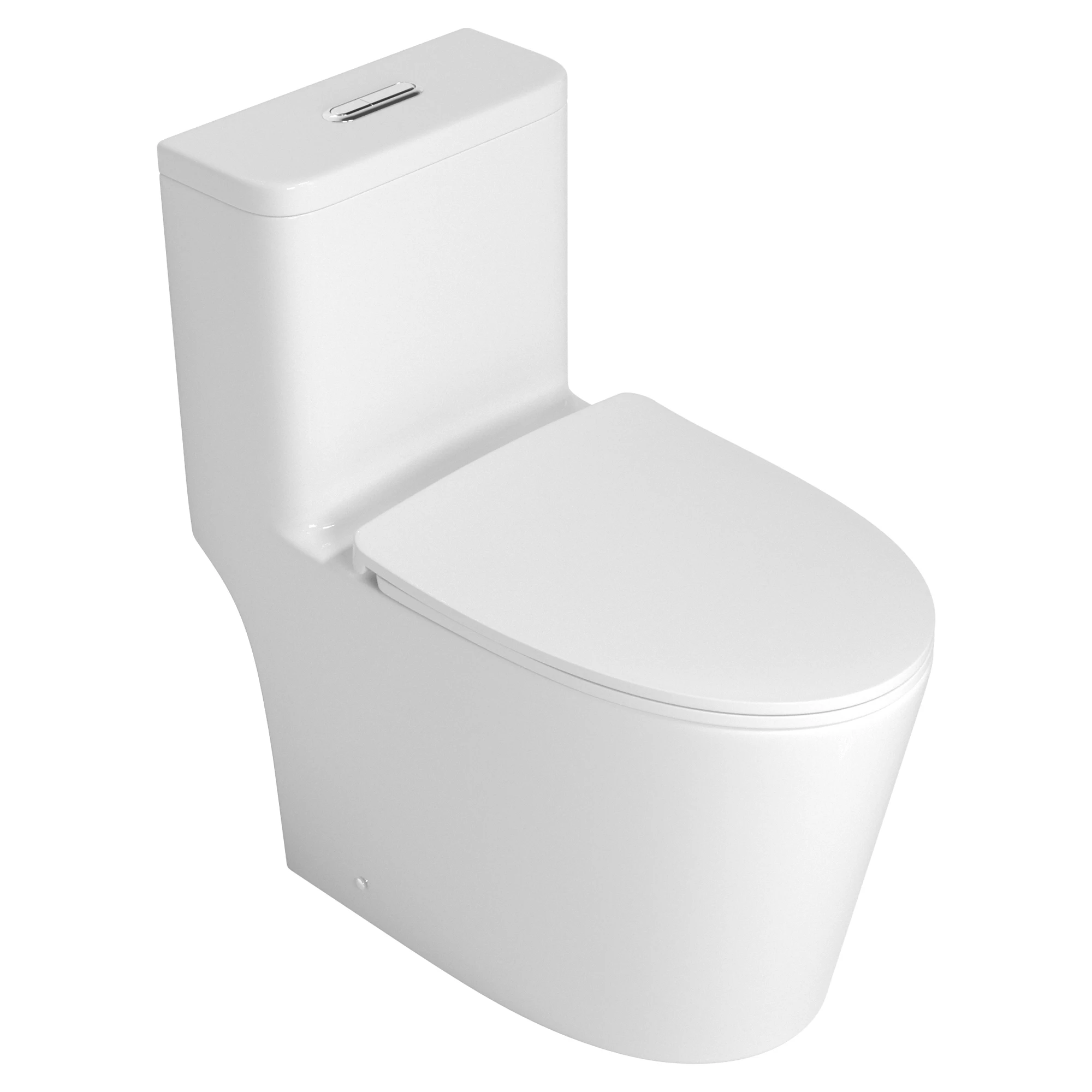 Low-energy Dual Flush One-piece Toilet With High Quality Fittings, Siphon Jet Full Skirt Sewer for Small Bathrooms