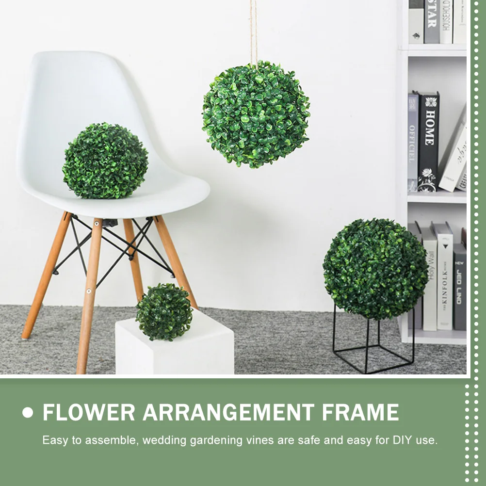 2 قطعة رف الكرة العشبية لترتيب الزهور الزخرفية خفيفة الوزن إطار دعم النباتات الاصطناعية إمدادات الحديقة فو