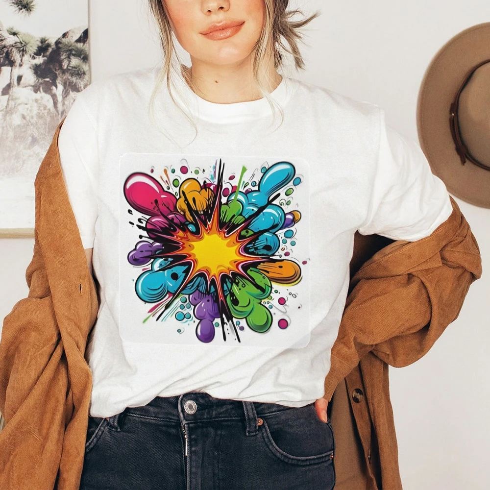 

Cuteore Casual Short Sleeve T-Shirt Practical Pocket Design Cotton Blend Women Crew Neck Ideal Hiking Work Sturdy Seams Stylish