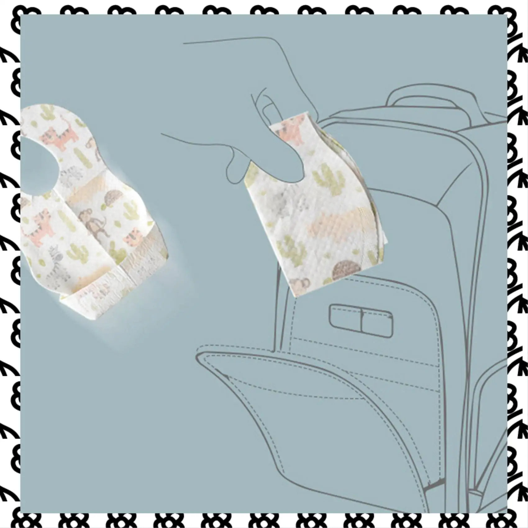 

A07I 40 шт. детские одноразовые нагрудники из нетканого материала детские нагрудники для малышей фартук для кормления слюной бумажные нагрудники портативные нагрудники