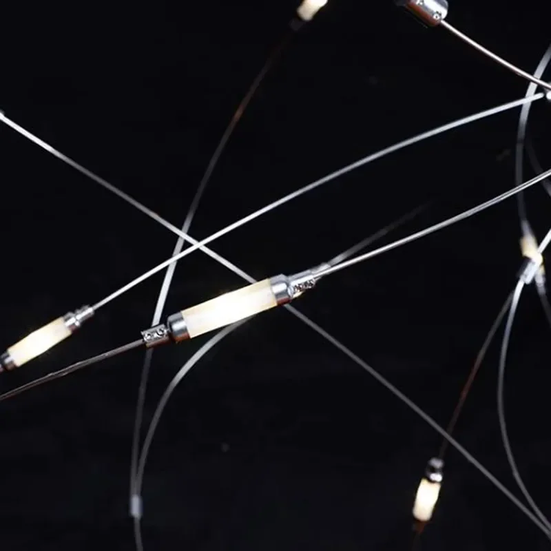

Chandelier Disc Quasar Chandelier LED Firefly Pendant Light for Hotels Villas Restaurants Living Room Designer Lamp