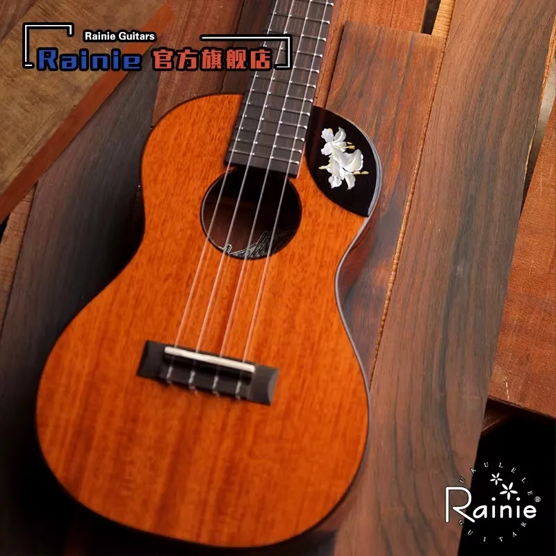 

Rainie Ukulele 26 inch Mahogany Wood Hawaii Guitar Solid Wood With Hard Case