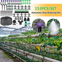 153pcs/set DIY Drip Irrigation System Practical 30m Garden Hose Micro Drip Watering Kits Gardening Tools for Lawn Greenhouse