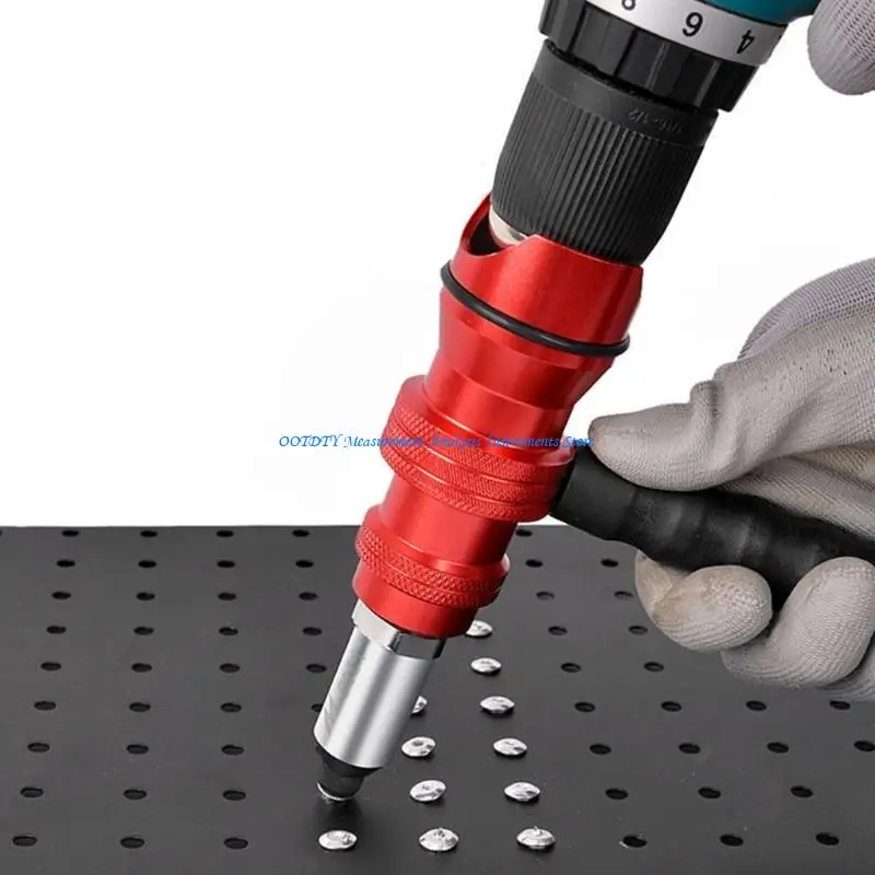 367D Rivets Guns Adapter Set with 100pcs Rivets 4 Adapter for Instantly Conversion Tool