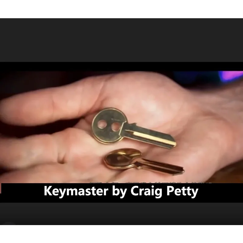 Keymaster by Craig Petty Magic Tricks Moving Hole on Key Close Up Illusions Mentalism Props