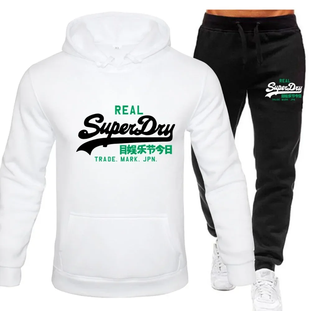 2024 neue Herren Herbst und Winter bedruckte Sweatshirt Jogging hose zweiteilige Street Suit Sportswear Fitness Jogging Sportswear