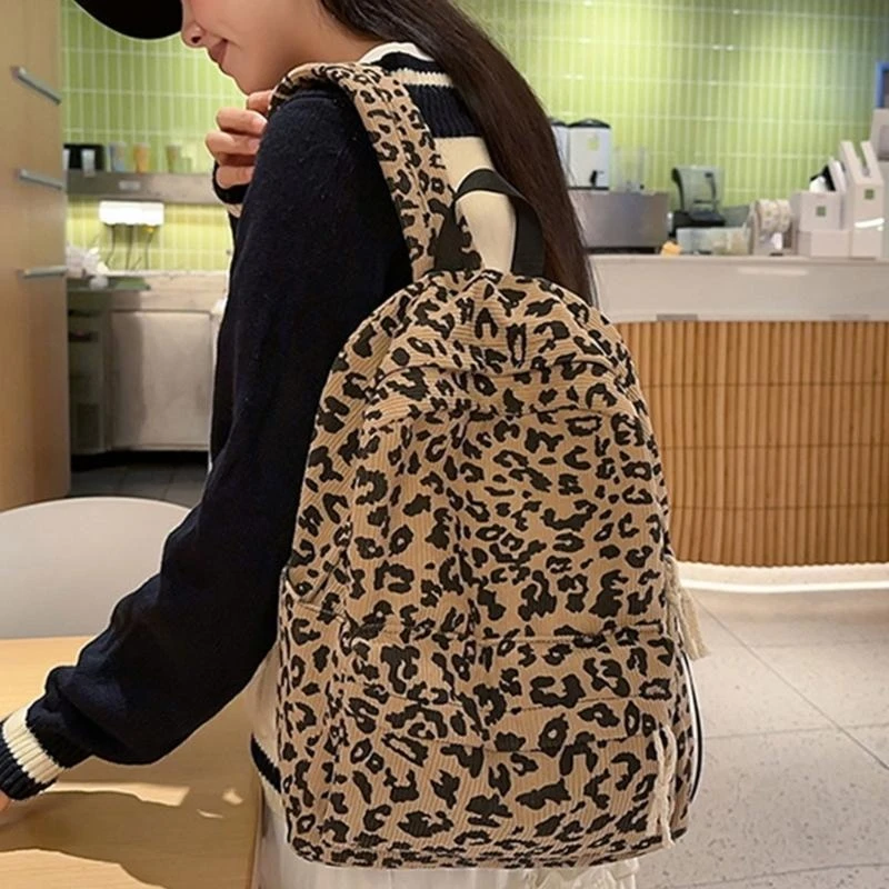R1WE LEOPARD RUCKSACKS MACAS BACO LIVROS CAPACIDADE DAYPACKS MONTAGEM INVERNO INVERNO