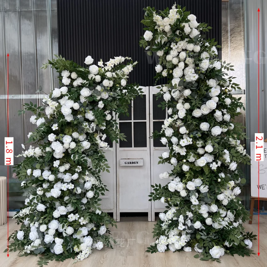 

Искусственная зелень в форме рога розы, цветочный ряд, свадебное украшение, цветочный фон, композиция, композиция для церемонии