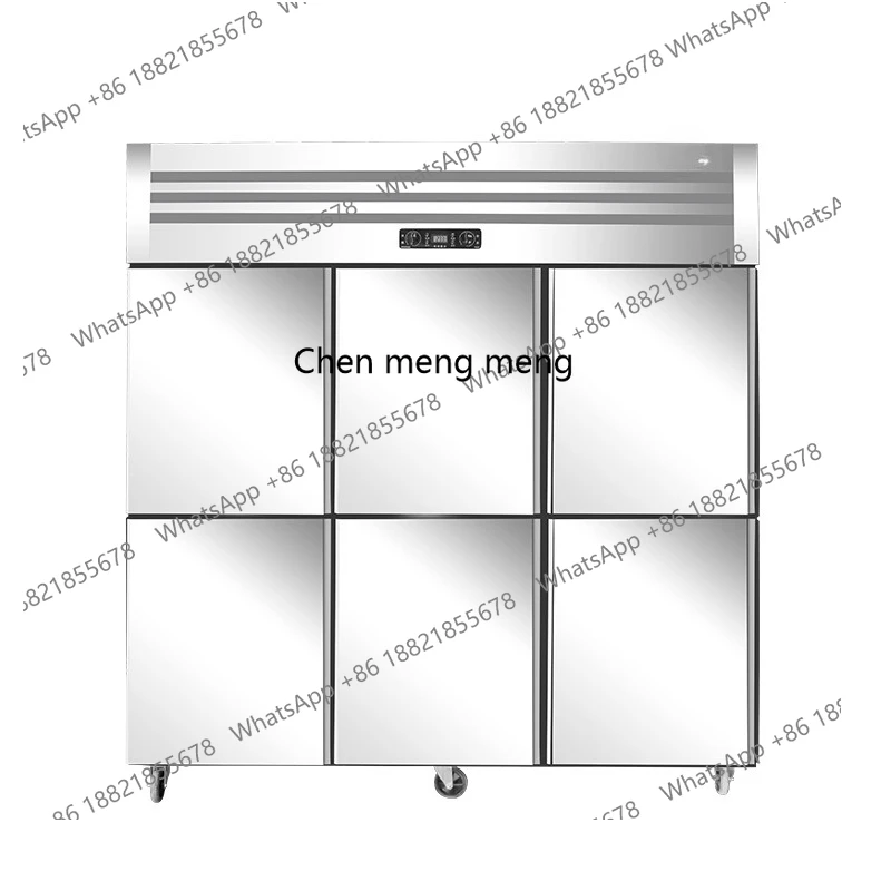 

Multifunctional freezer Vertical freezer Frozen double temperature fresh-keeping cabinet Six-door large-capacity hotel