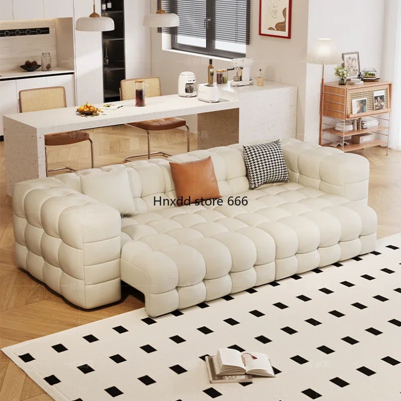 Multi Functional Sofa Bed Electric Leather Folding Retractable Sofa Bed Dual Purpose Woonkamer Banken Furniture Couch