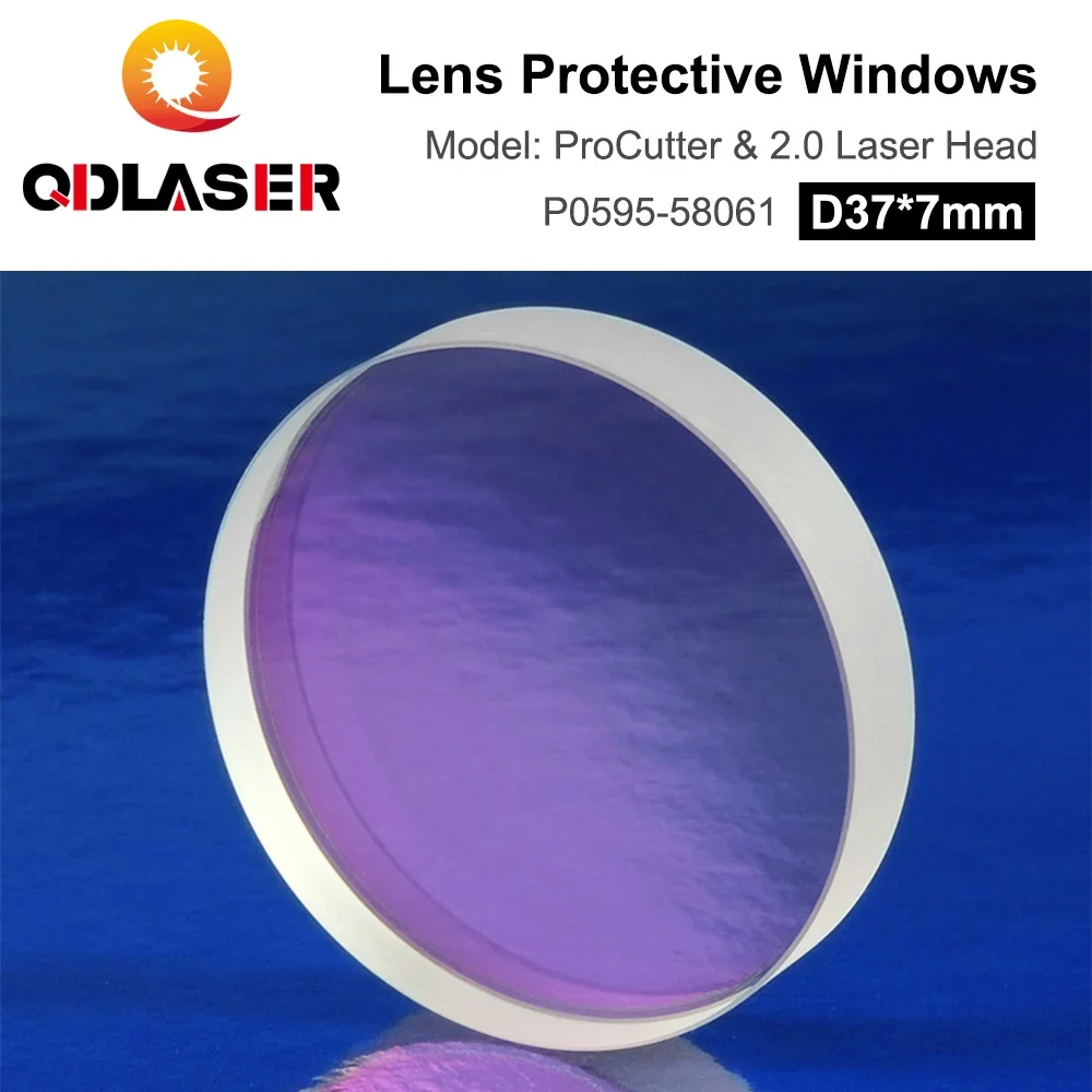 PRECITEC Lens Protective Windows D37x7 P0595-58601 Original Lenses for Fiber Laser ProCutter /2.0 Head 30KW Optical Silica Glass