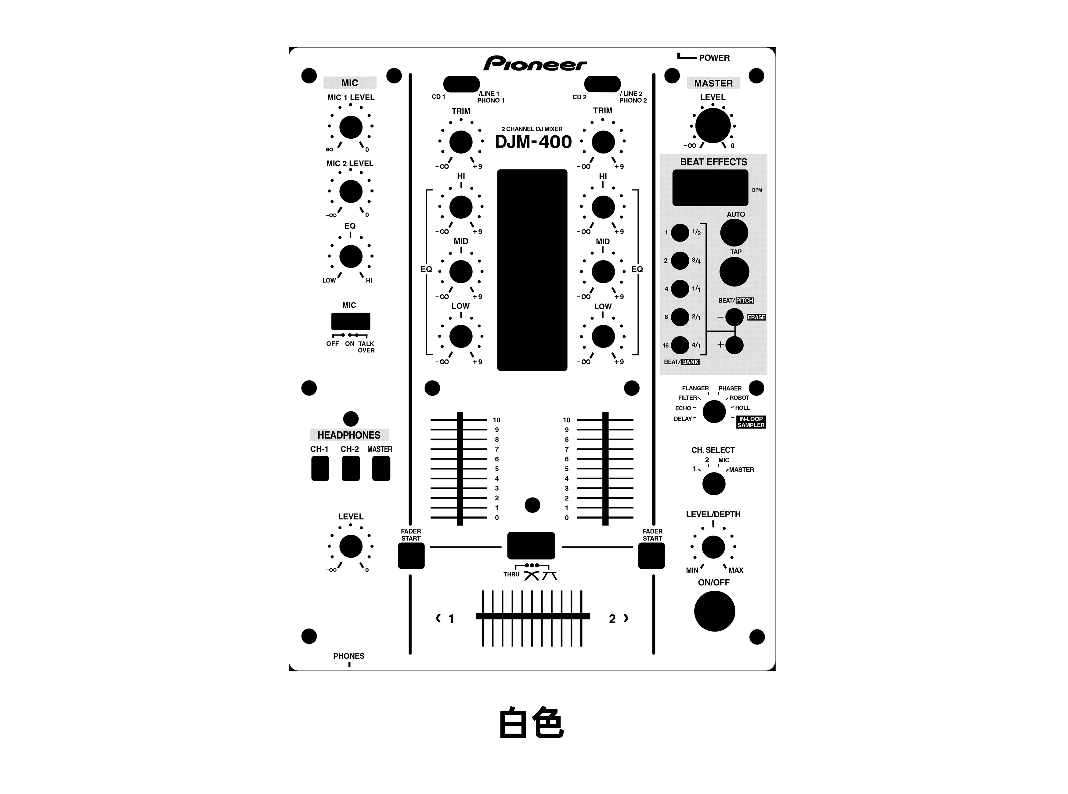 DJM-400 Skin Mixer Panel Mask Pioneer adesivo colorato personalizzabile