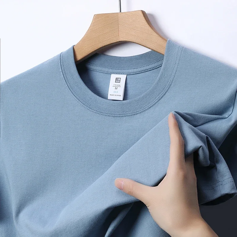 

100% Pure Cotton Summer Men's Short Sleeve Round Neck Fashionable Style Half Sleeved Tops Breathable T-shirt