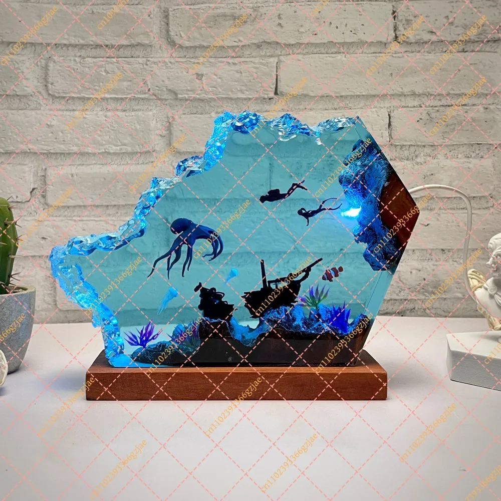 Resin three-dimensional luminous bedside ornament birthday gift