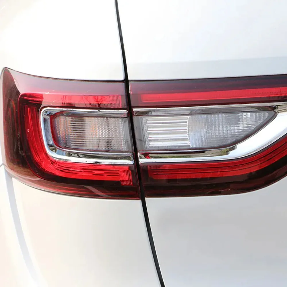 4Pc Chrome Car Rear Lights Frame Trim for Renault Koleos for Samsung QM6 2016-2021 Back Lamps Cover Sticker Styling Accessories