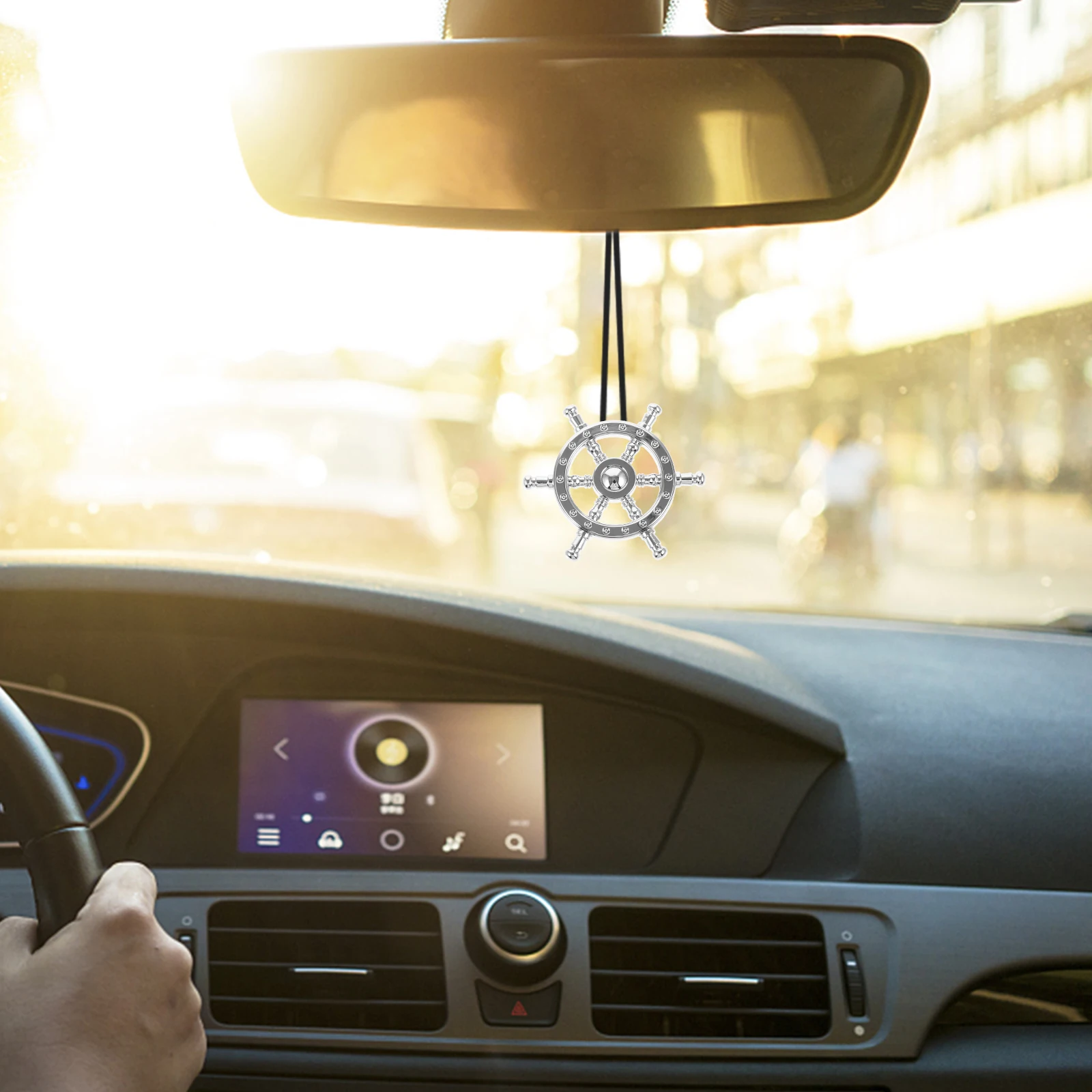 

Car Rudder Hanging Ornament Auto Rearview Mirror Pendant Rudder Hanging Decoration For Vehicle Interior Accessories Sturdy