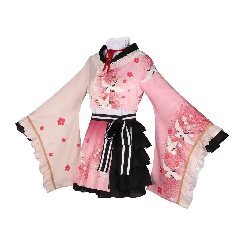 Game Akiyama Cosplay Mizuki Costume Japanese Style Sakura Kimono Sweet Dress Wig for Women Girls Halloween Carnival Party - Image 3