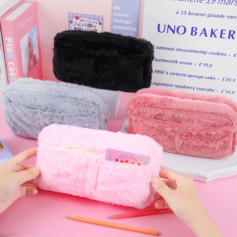 Cute Pencil Case Estuches Escolares Pencil Box Korean Stationery Large Capacity Pen Case Trousse School Supplies Pencilcase