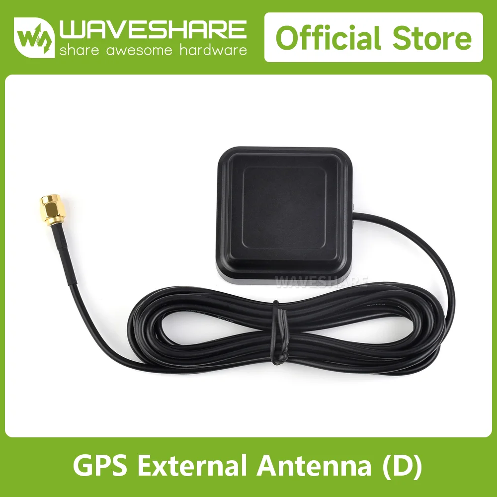 Waveshare GNSS L1+L5 Dual-frequency Active Antenna, SMA-J Connector, Supports Multi-GNSS Positioning Systems