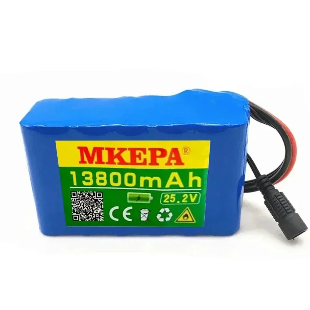 New 24V 6S2P Li-Ion Battery 13800mAh 18650 24 V Lithium Battery Pack 24V with BMS Optional plug