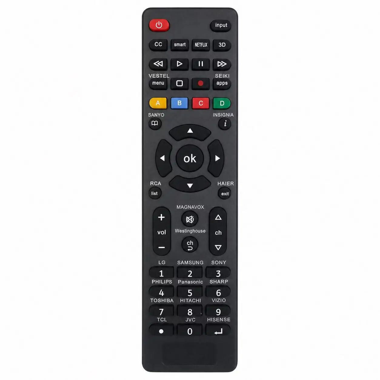 Replacement Universal TV Remote RC-G008 for Samsung Sony Panasonic Sharp Toshiba TCL, Fits LCD LED 3D HDTV Smart TV