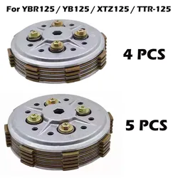 For Yamaha YBR 125 YBR125 YB125 XTZ125 TTR-125 Motorcycle Clutch Setup Drum Assy Basket Friction Plates Kit Sit Clutch Plates