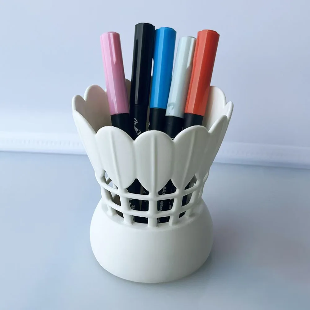 3D printing stationery badminton pen holder storage container, stationery storage pen holder, makeup brush storage