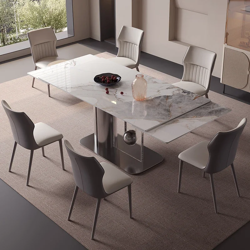 Adjustable Dining Table, Light Luxury, Small Household, Rectangular, High-end Dining Table