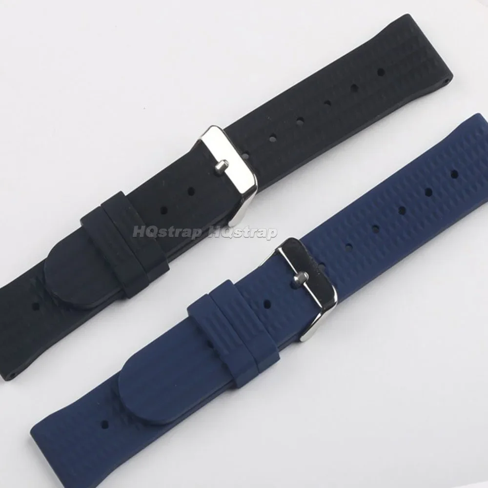 Rubber Waffle Watch Strap 20mm 22mm Soft Silicone Watchband Waterproof Universal Replacement Wristband for Seiko Men Bracelet