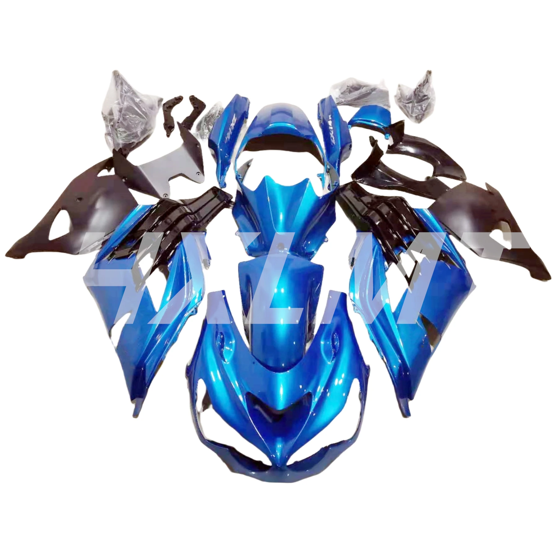 

Cool Motorcycle Fairings Kit For KAWASAKI Ninja ZX-14R 2012 2013 2014 ZX 14R ZX14R 12 13 14 Blue Black Bodywork Fairing