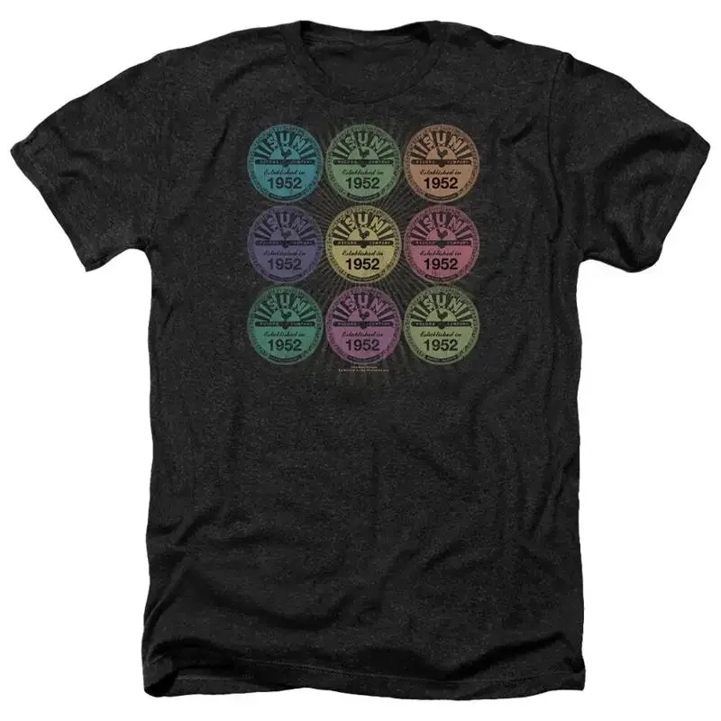SUN RECORDS ROCKING COLOR Licensed Adult Men's Heather Band T Shirt SM 3XL