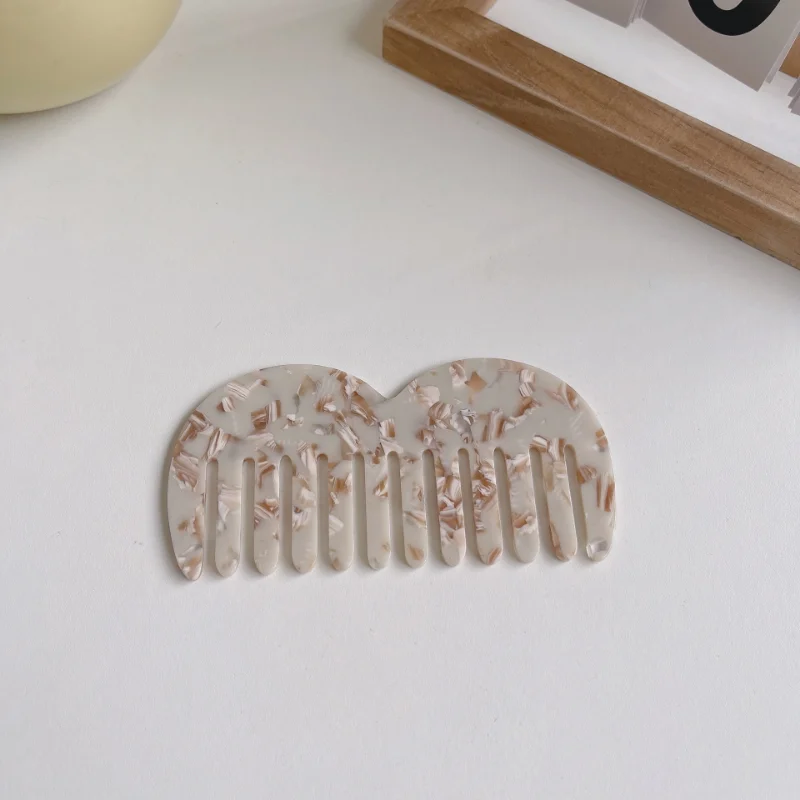 New hot selling acetic acid plate hair comb anti-static hair comb wide teeth portable comb marble hairdressing