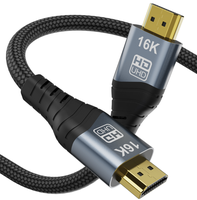 HDMI 2.2 16K High Speed 96Gbps Braided Gold Plated Cable 16K@60Hz 8K@240Hz 4K@480Hz UHD HDR 12Bit Compatible with Laptop TV PS5