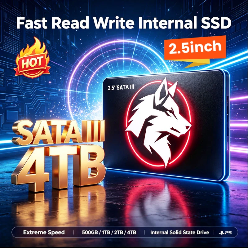 Original 2.5 Inch SATA III SSD Internal Solid State Drive 4TB 1TB 2TB High Speed Hard Disk Storage For Desktop Laptop PC Upgrade