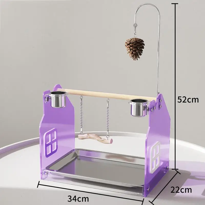 

Высококачественная подставка для птичьего окуня небольшого размера, поднос для питьевой воды, смывной поднос для кормления, многоразовый, экологически чистый, прочный, акриловый птица
