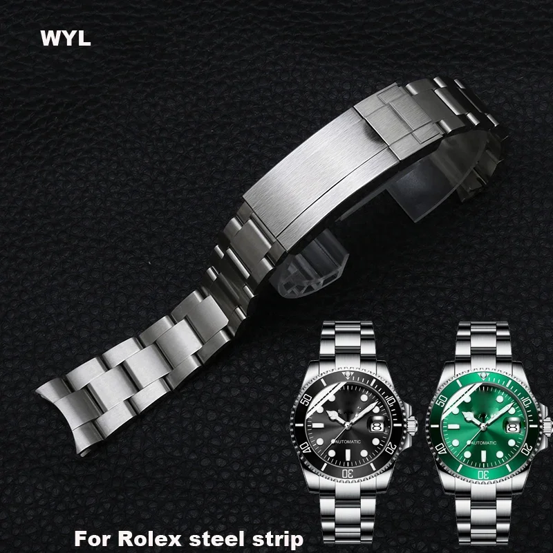 

Metal Watchbands For Rolex SUBMARINER DAYTONA Men Folding Clasp Watch Strap Stainless Steel Watch Bracelet accessories 20 21mm