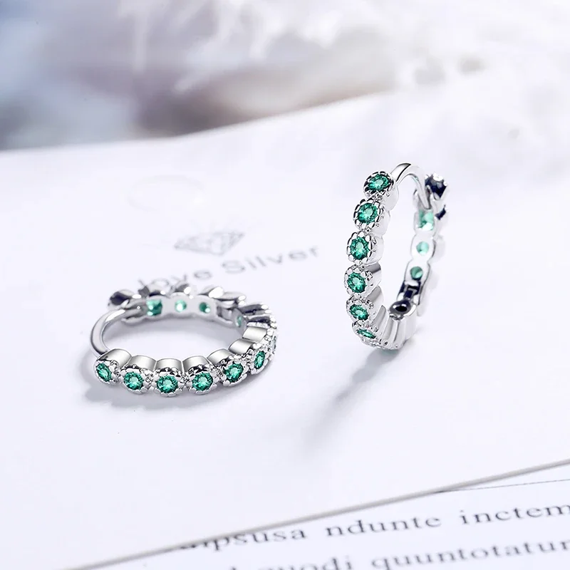 Classic Hoop Earrings Jewelry For Women Small Simple Huggie Tiny Zirconia Stone Stud Thin Circle Female Earring Piercing Jewelry