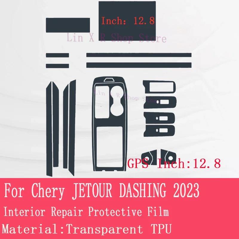 

TPU Protective Sticker For Chery JETOUR DASHING 2021-2023 Car Gearbox Panel Film Dashboard Interior Screen Anti-Scratch PPF