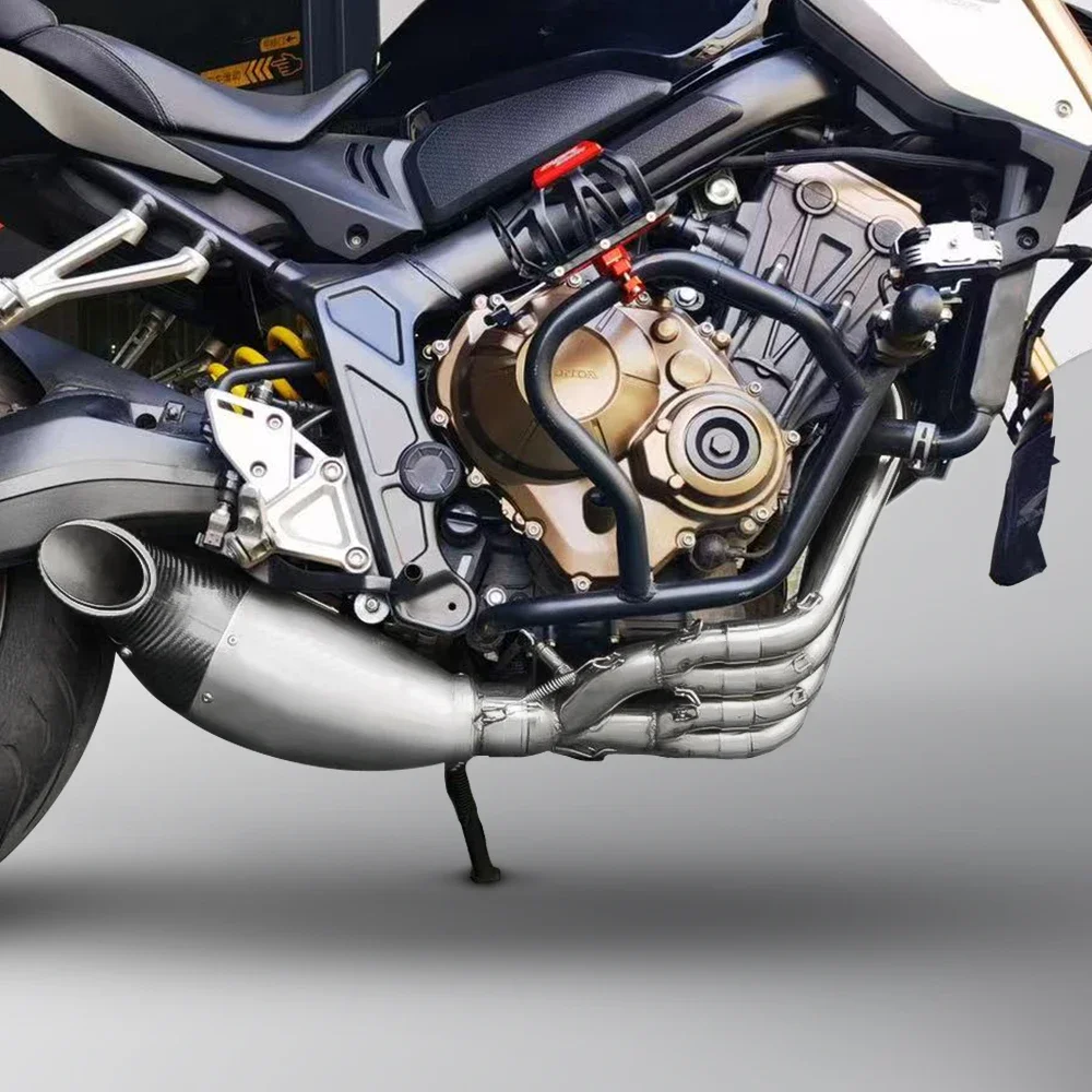 

Underbody Full Exhaust System Motorcycle Exhaust For CB650F CBR650R CB650R CBR650F Modify Front Link Pipe Muffler 2014-2023X