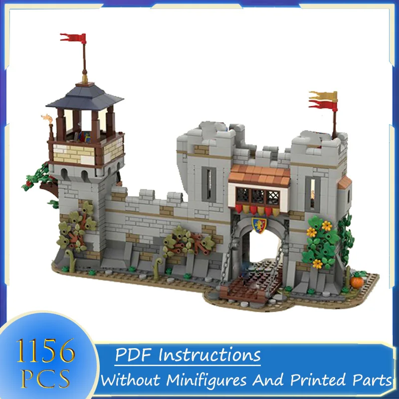 Street View MOC Building Blocks Small Lion Knights\' Castle Architecture Modular Model DIY Assemble Bricks Toy Birthday Gifts