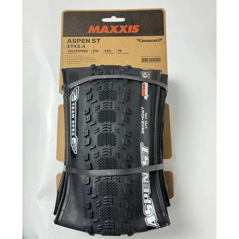 إطار Maxxis Aspen ST 29x2.4 بدون أنبوب MTB - 29 بوصة، 170 TPI، إطار دراجة جبلية XC خفيف الوزن