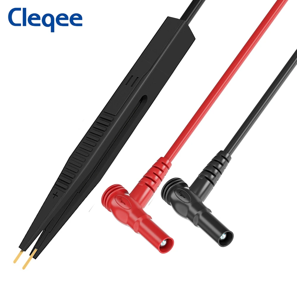 Cleqee P1510 SMD LCR Chip Test Clip Lead Probe Capacitance Inductor Resistance Digital Multimeter Meter Tweezers